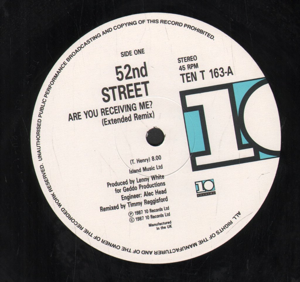 52Nd Street - Are You Receiving Me - 12 Inch