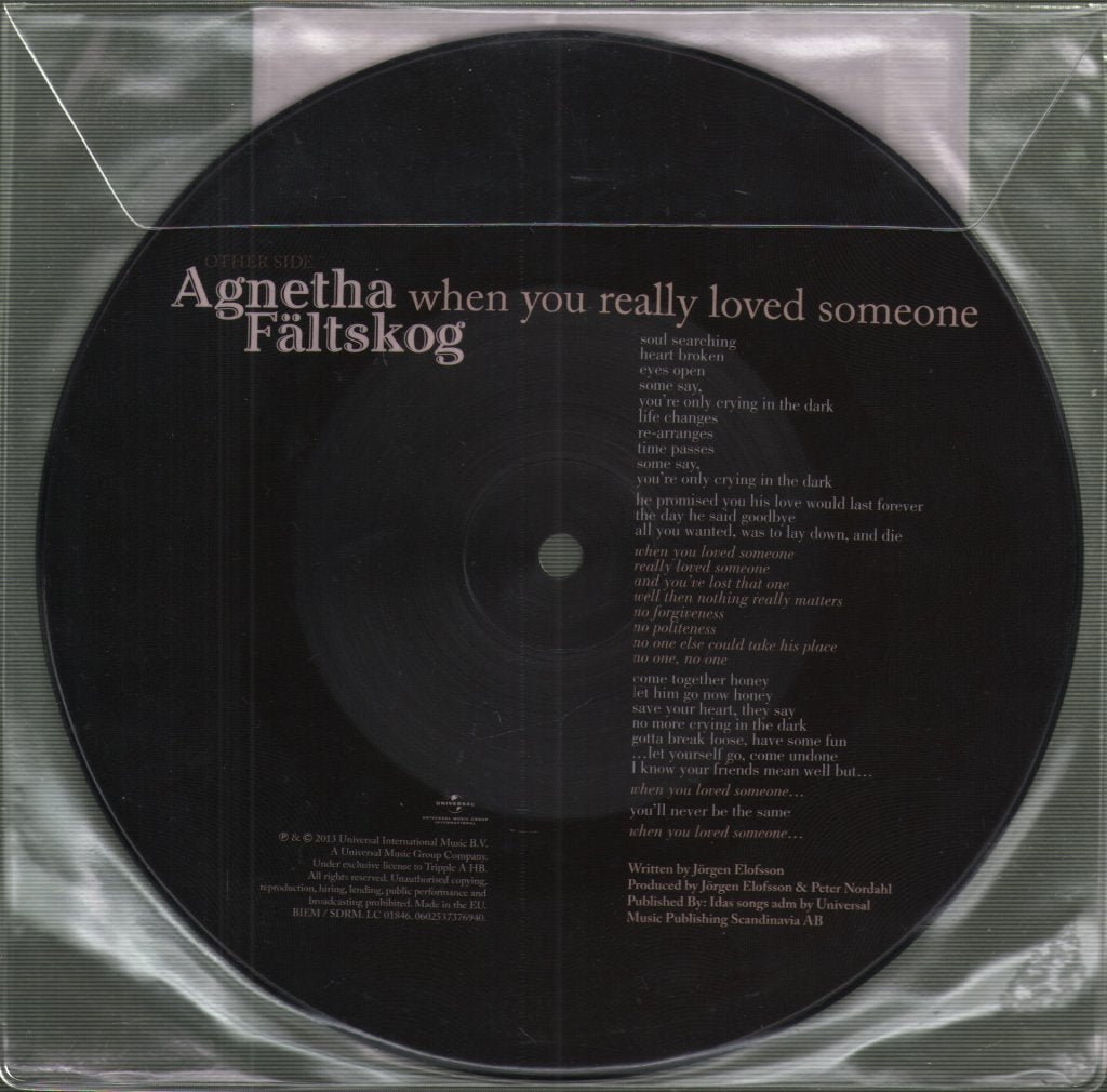 Agnetha Fältskog - When You Really Loved Someone - 7 Inch