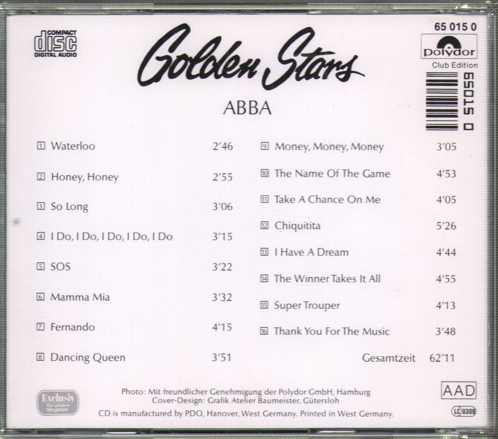 ABBA - Golden Stars - Cd