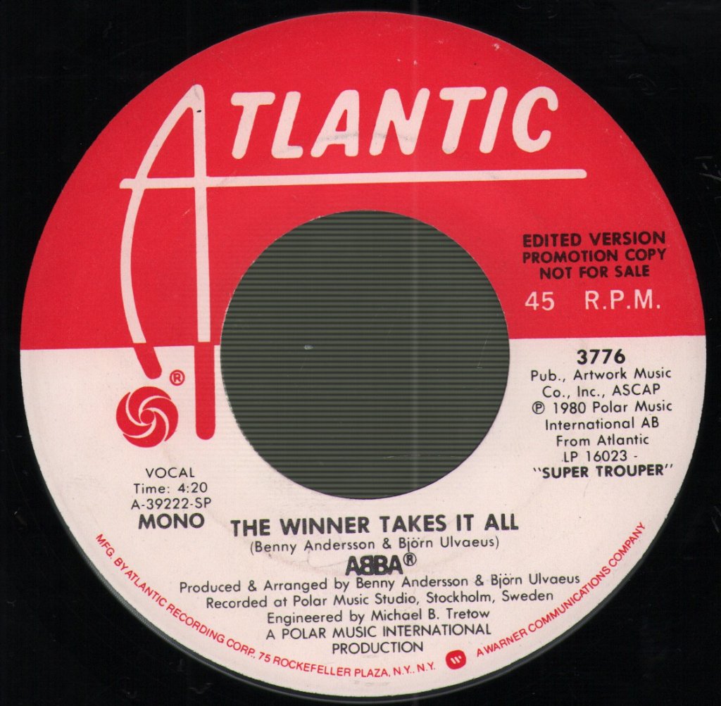 ABBA - Winner Takes It All - 7 Inch