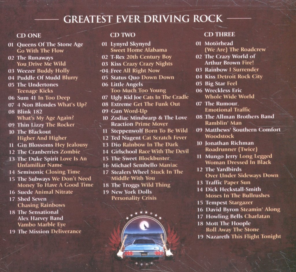 Various Artists - Greatest Ever! Driving Rock: The Definitive Collection - Triple Cd