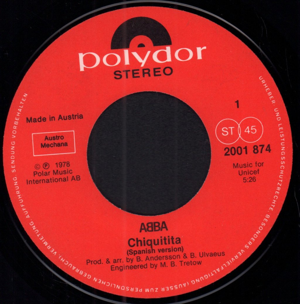 ABBA - Chiquitita - 7 Inch