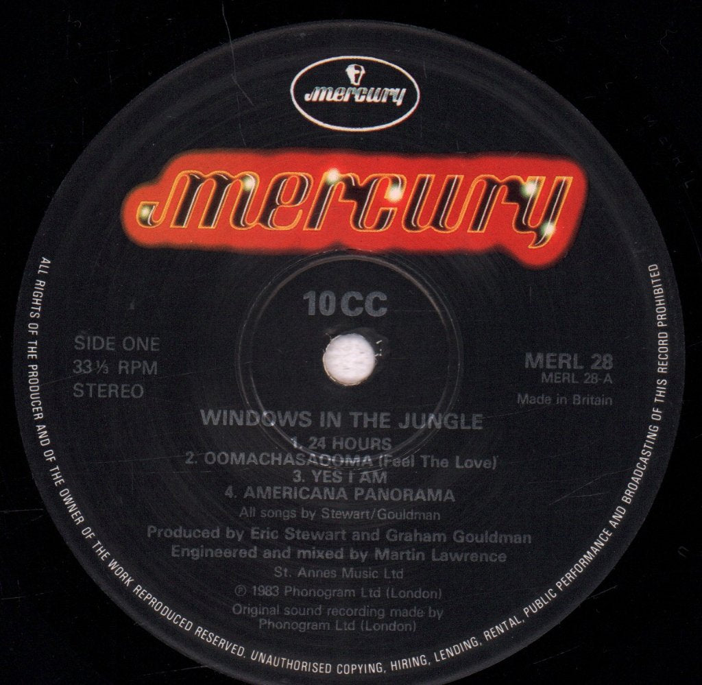 10cc - Windows In The Jungle - Lp