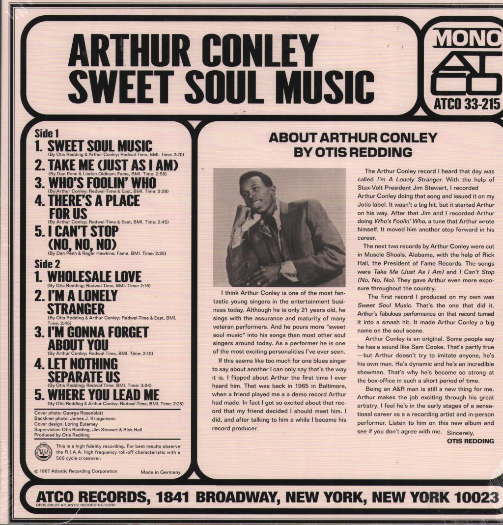 Arthur Conley - Sweet Soul Music - Lp