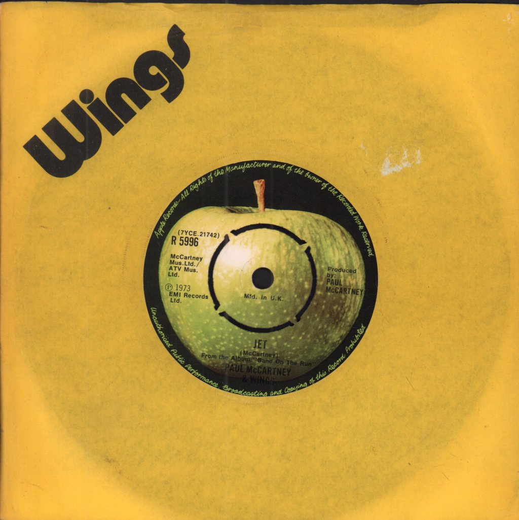 Paul McCartney And Wings - Jet - 7 Inch