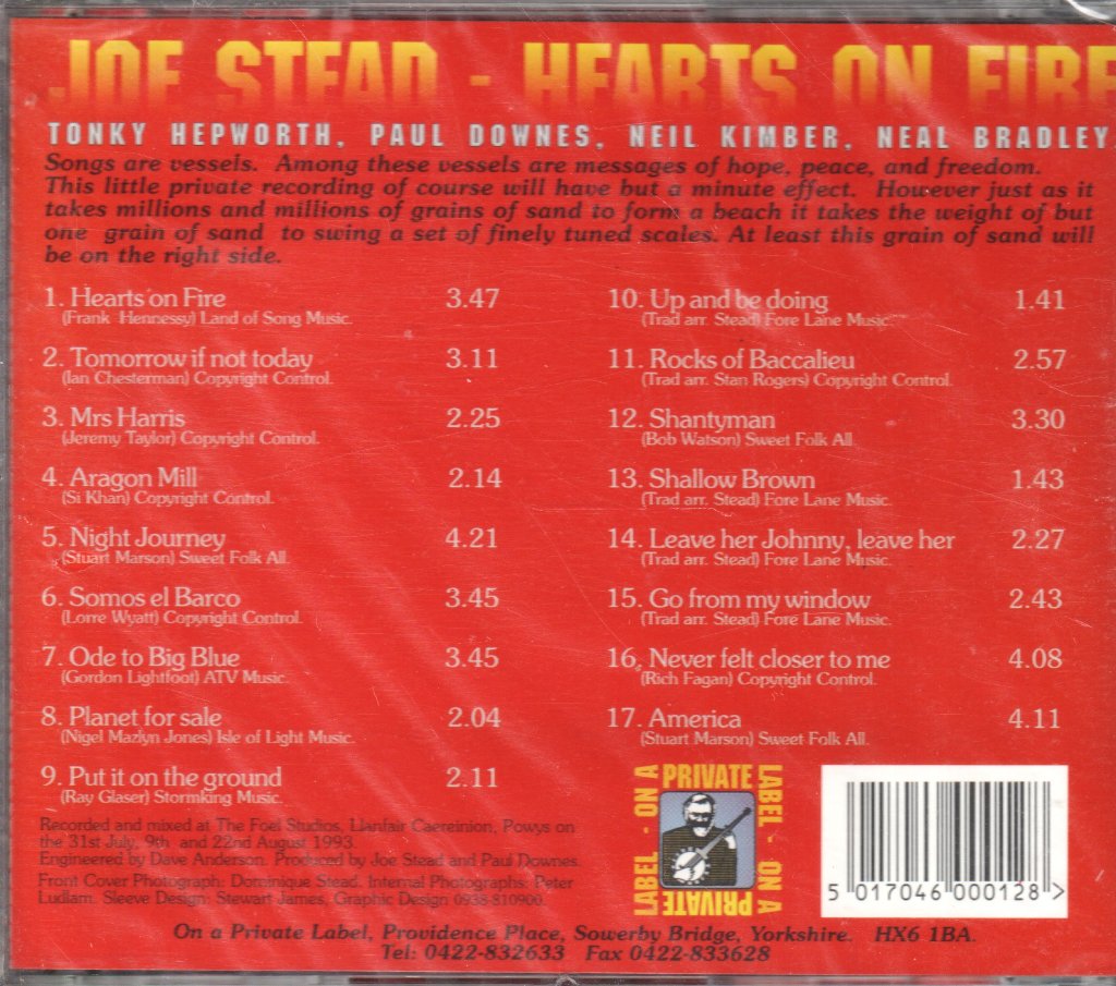 Joe Stead - Hearts On Fire - Cd