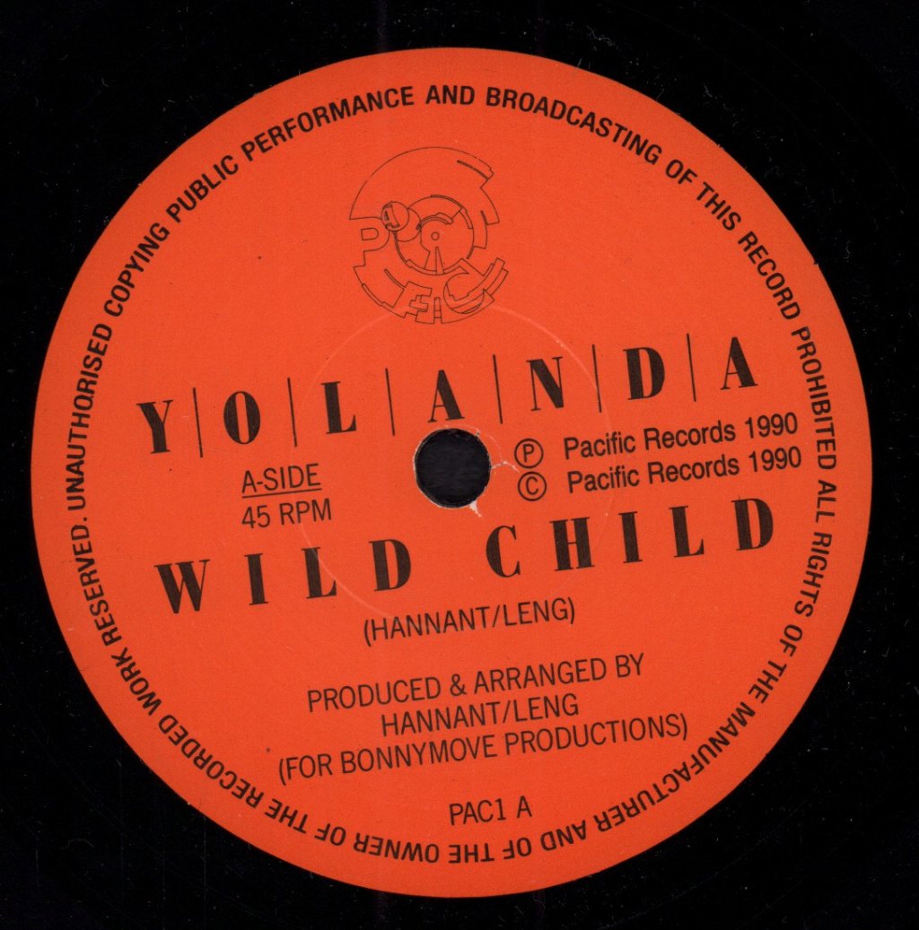 Yolanda - Wild Child - 7 Inch