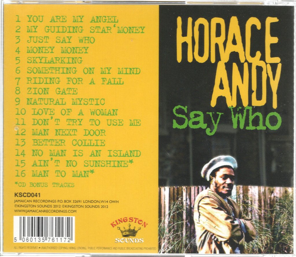 Horace Andy - Say Who - Cd