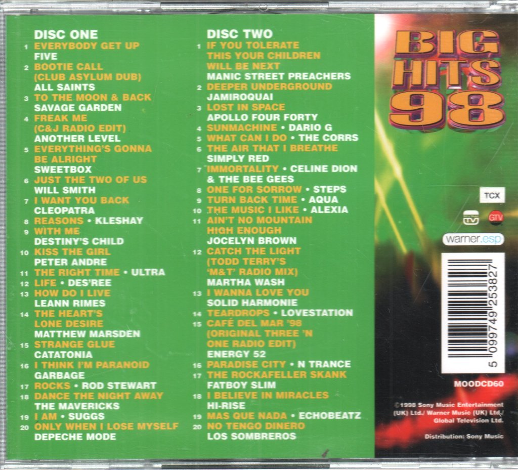 Various Artists - Big Hits 98 - Cd