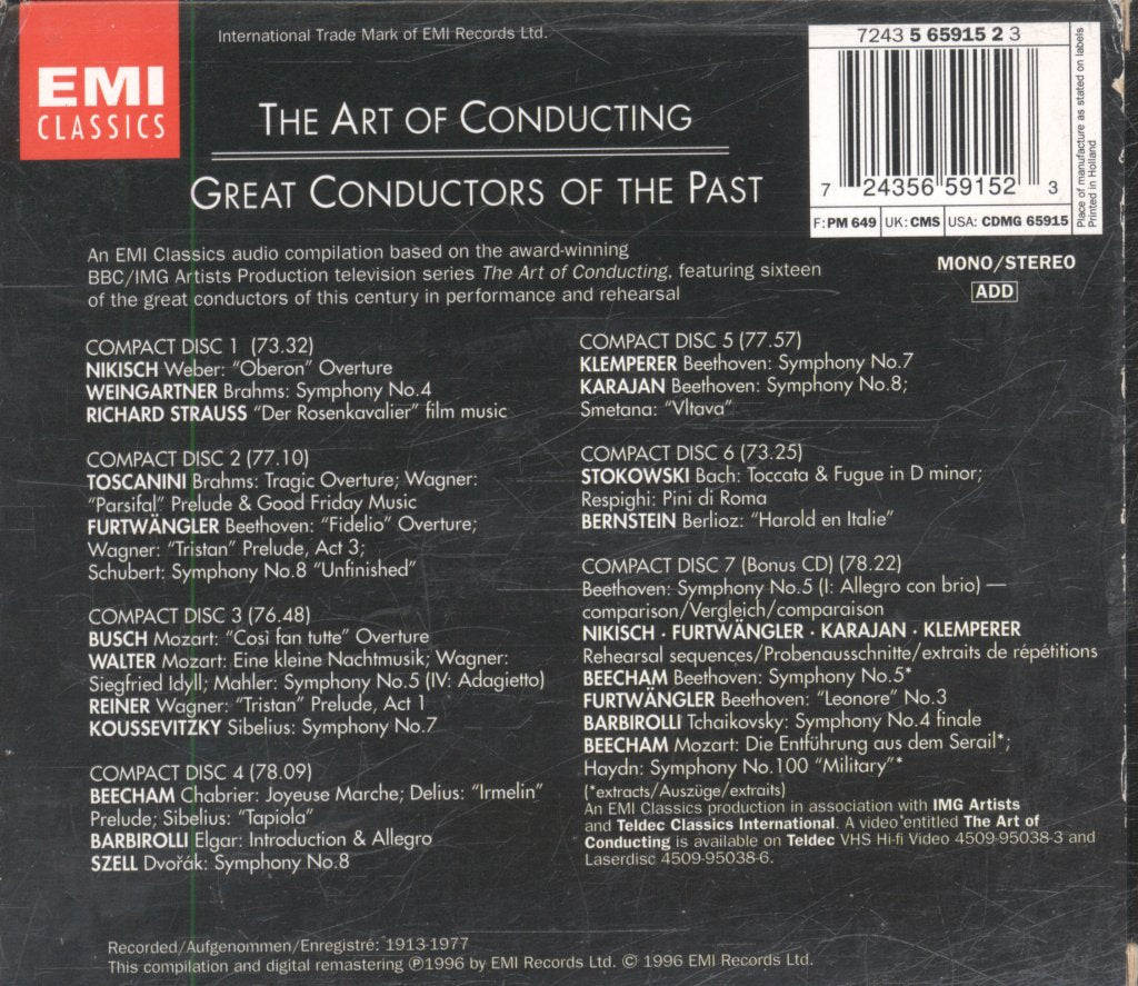 Various Artists - Art Of Conducting - Great Conductors Of The Past - Cd Set