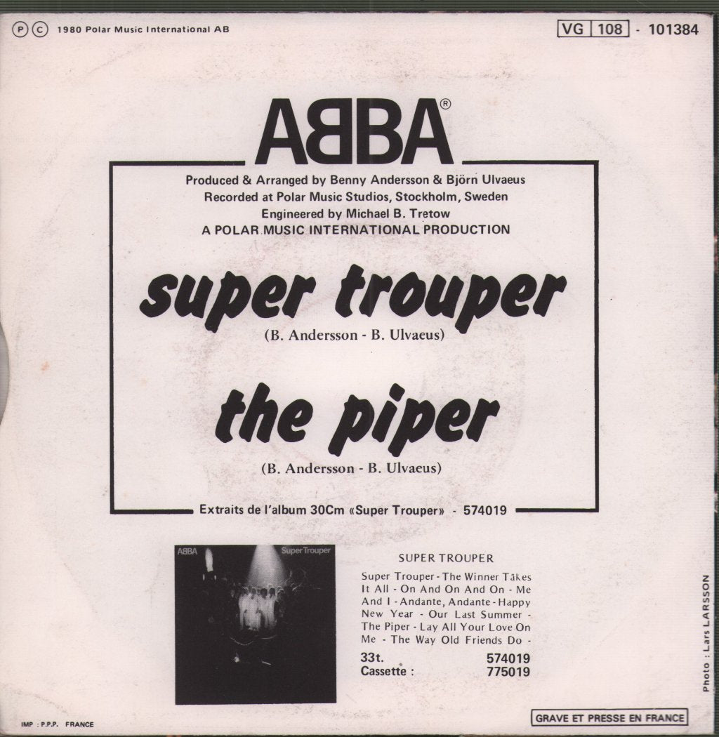 ABBA - Super Trouper / The Piper - 7 Inch