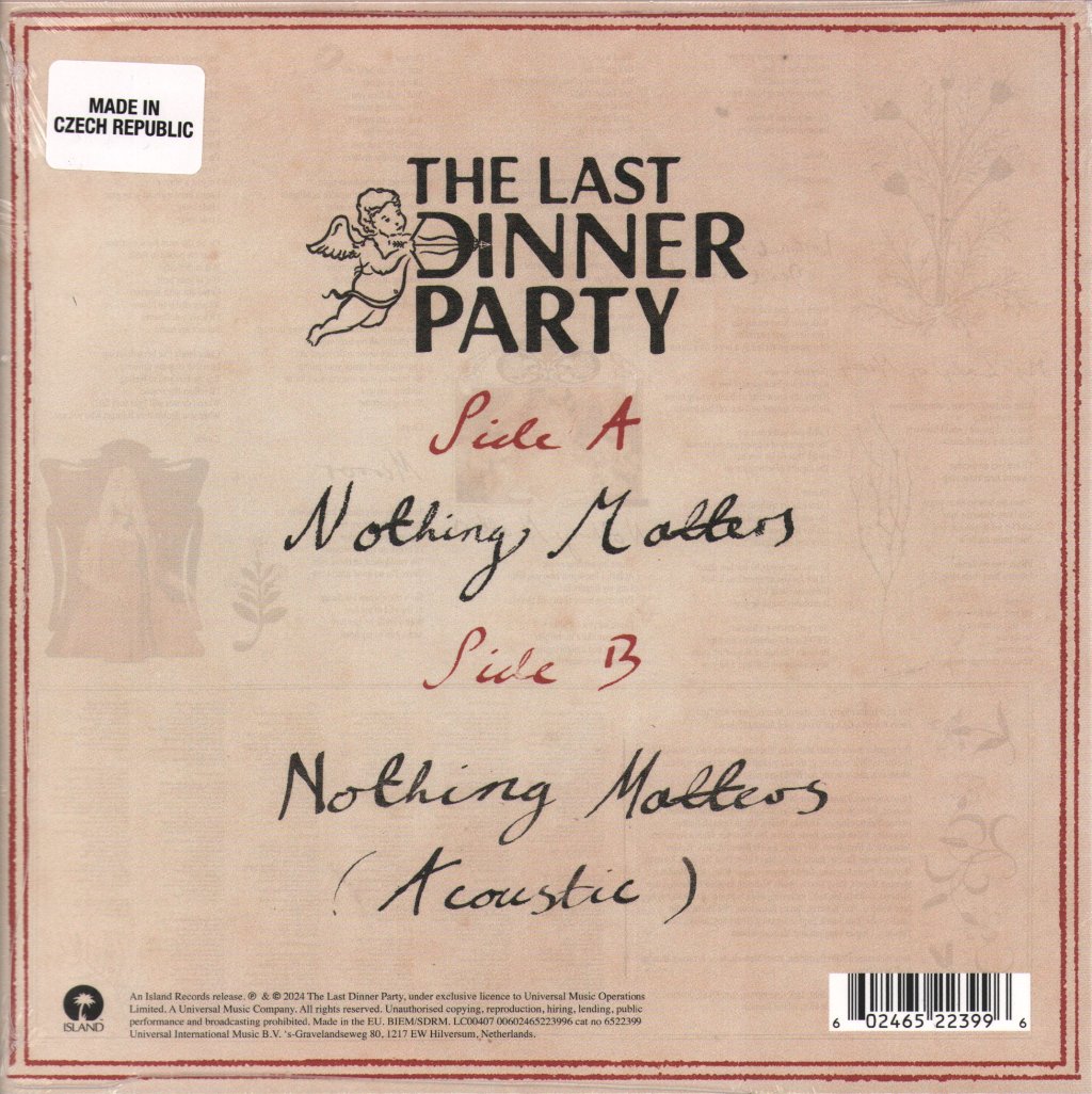 Last Dinner Party - Nothing Matters - 7 Inch