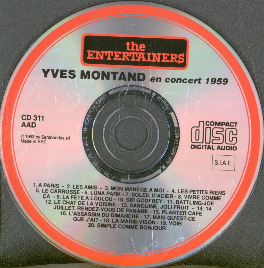 Yves Montand - En Concert 1959 - Cd