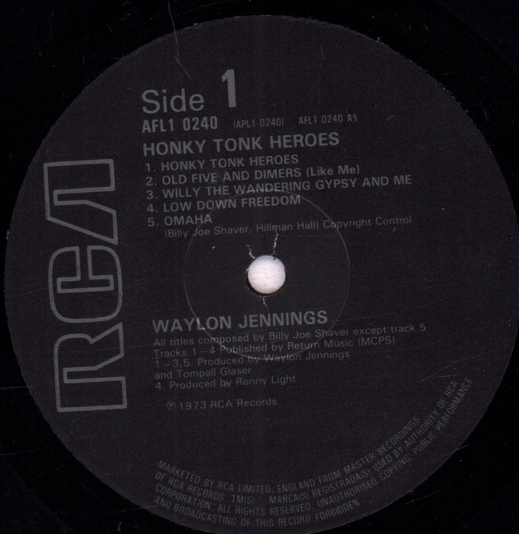 Waylon Jennings - Honky Tonk Heroes - Lp