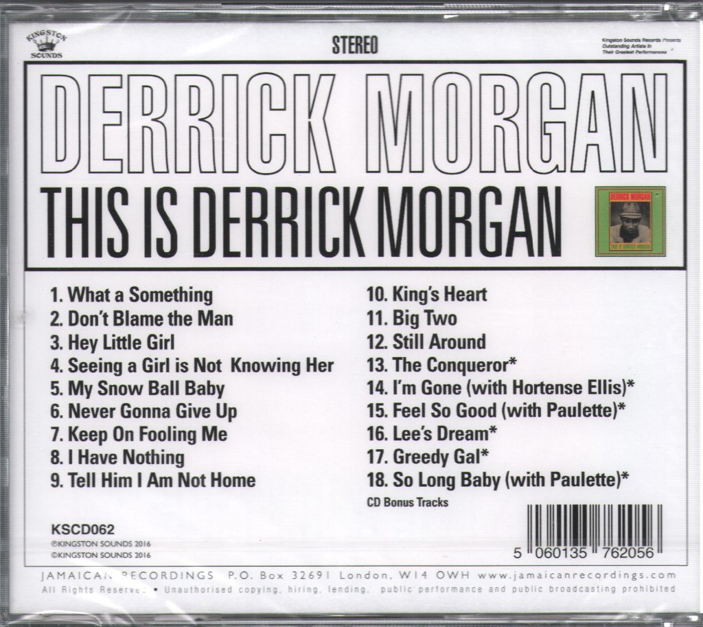 Derrick Morgan - This Is Derrick Morgan - Cd