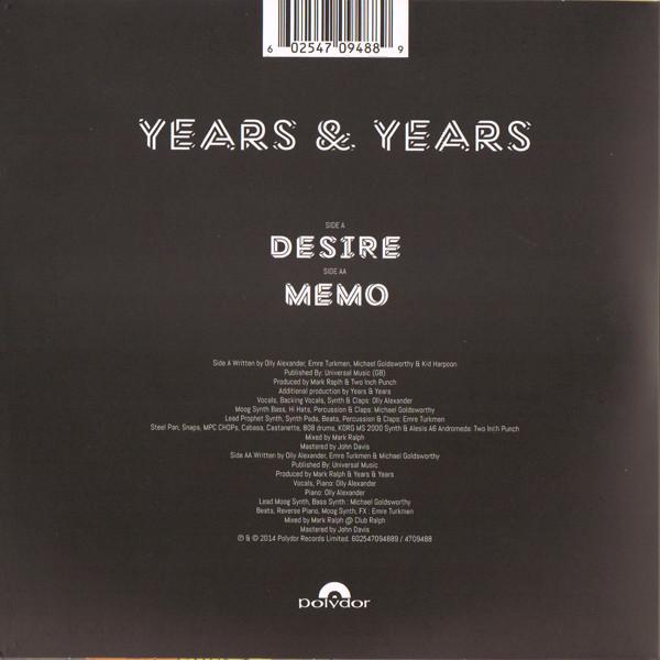 Years & Years - Desire - 7 Inch