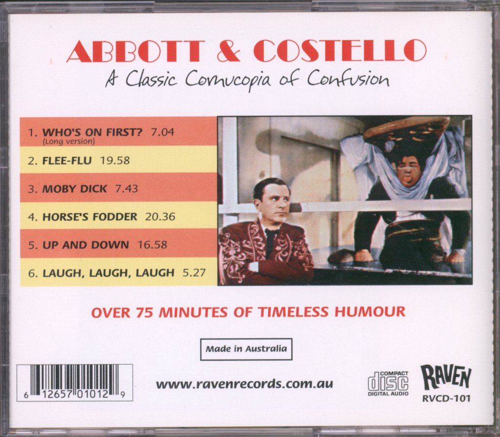 Abbott & Costello - A Classic Cornucopia Of Confusion - Cd