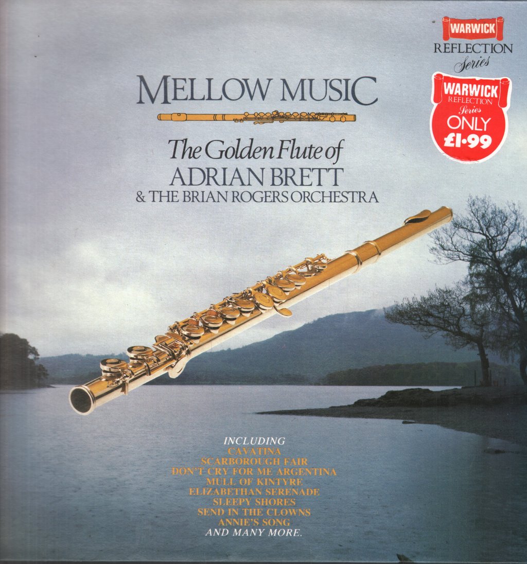 Adrian Brett and The Brian Rogers Orchestra - Mellow Music The Golden Flute Of - Lp