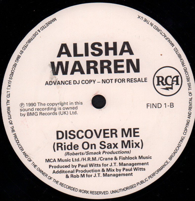 Alisha Warren - Discover Me - 12 Inch