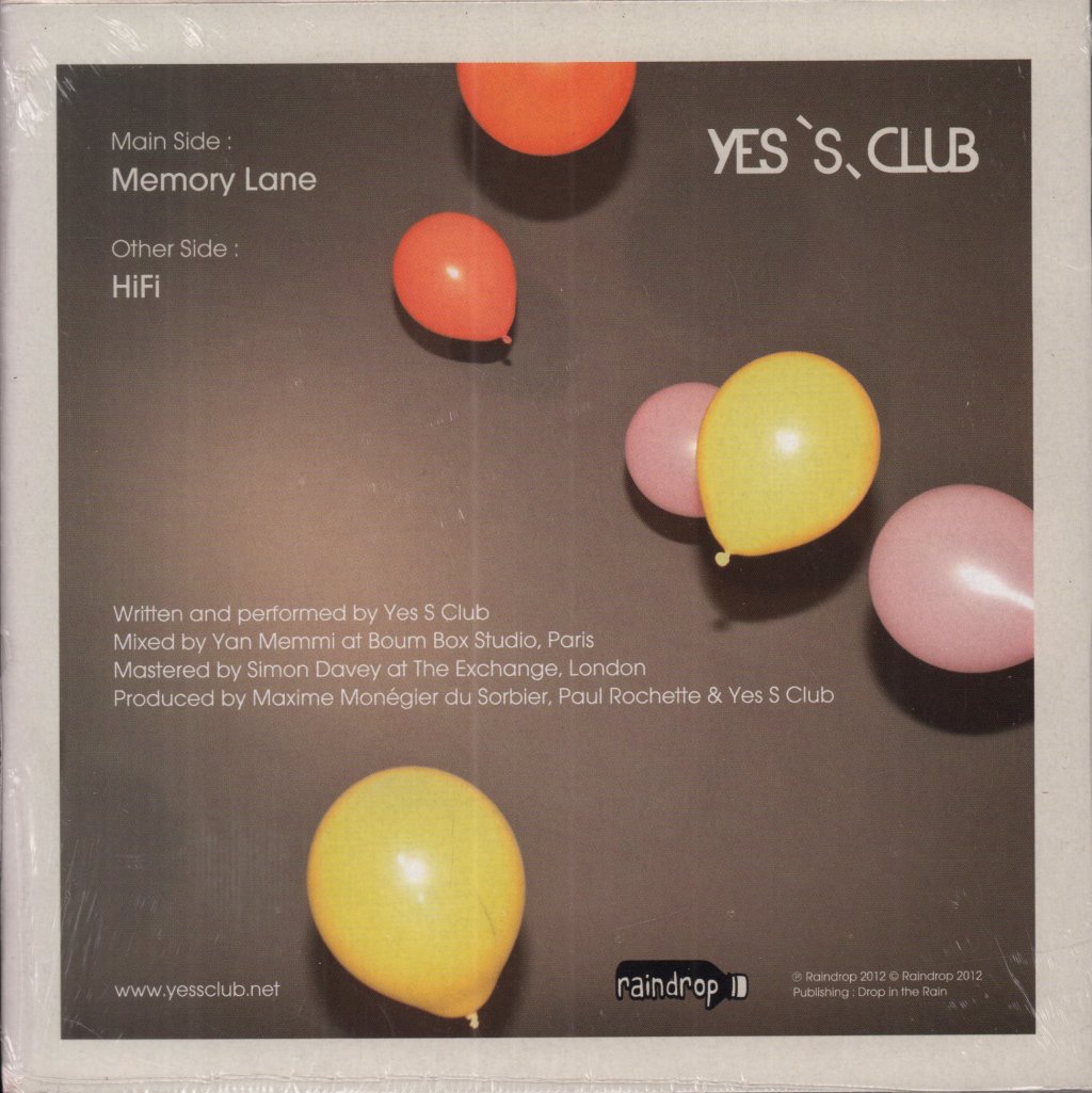 yes s club - memory lane - 7 Inch