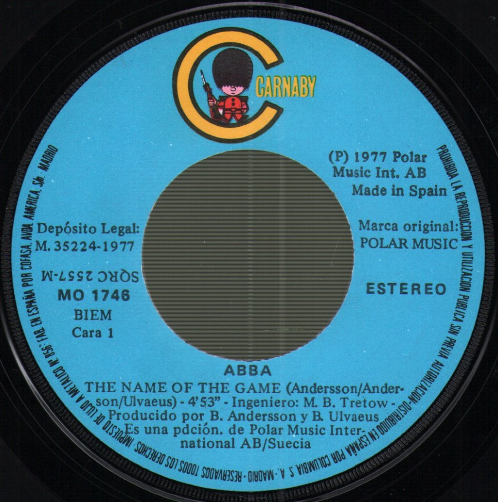 ABBA - Name Of The Game - 7 Inch