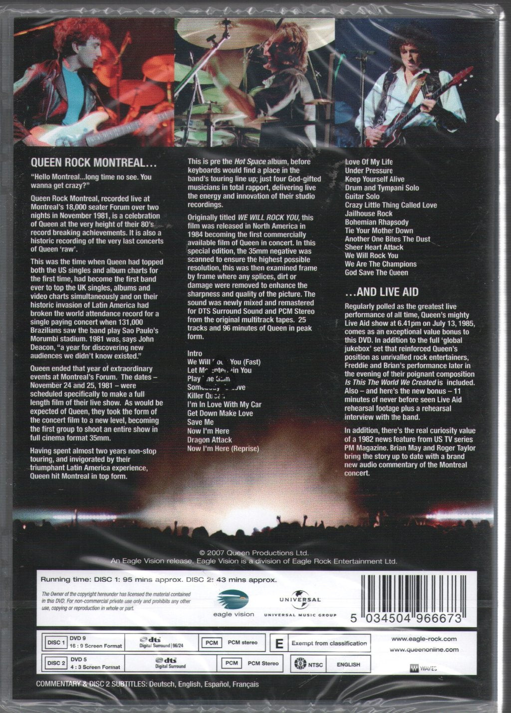 Queen - Rock Montreal & Live Aid - Double Dvd