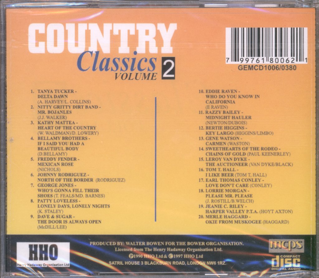 Various Artists - Country Classics Volume 2 - Cd