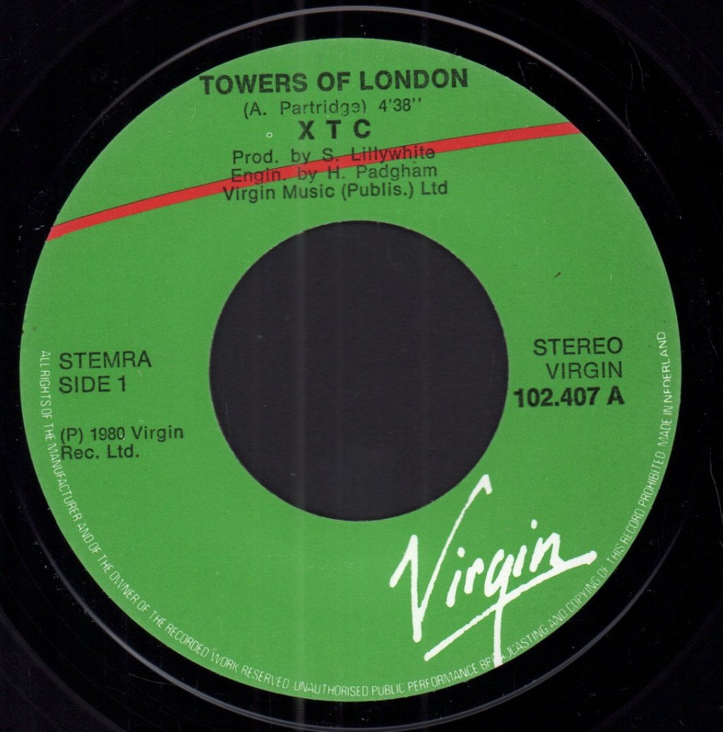 XTC - Towers Of London - 7 Inch