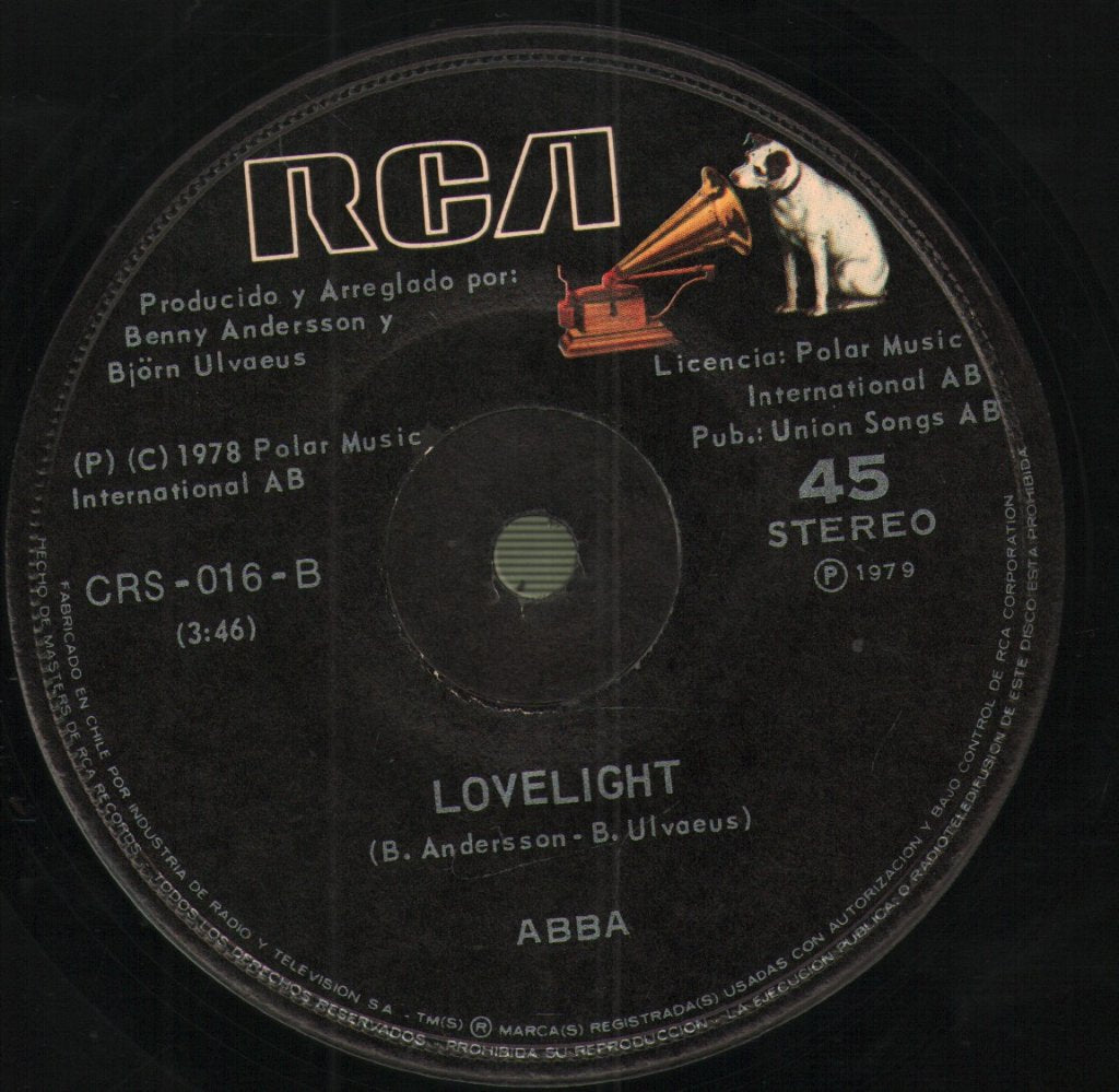 ABBA - Chiquitita (En Español) / Lovelight - 7 Inch