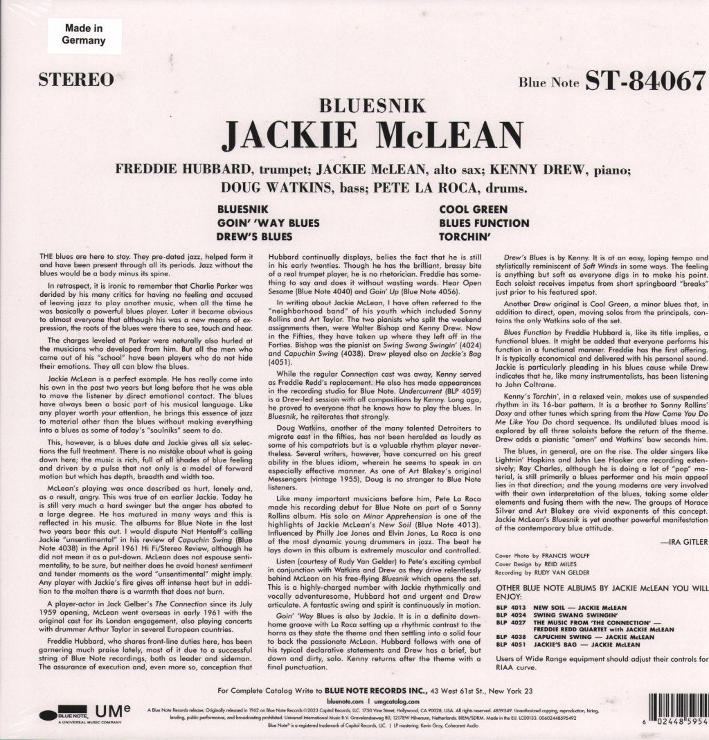 Jackie McLean - Bluesnik - Lp