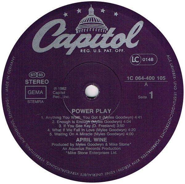 April Wine - Power Play - Lp