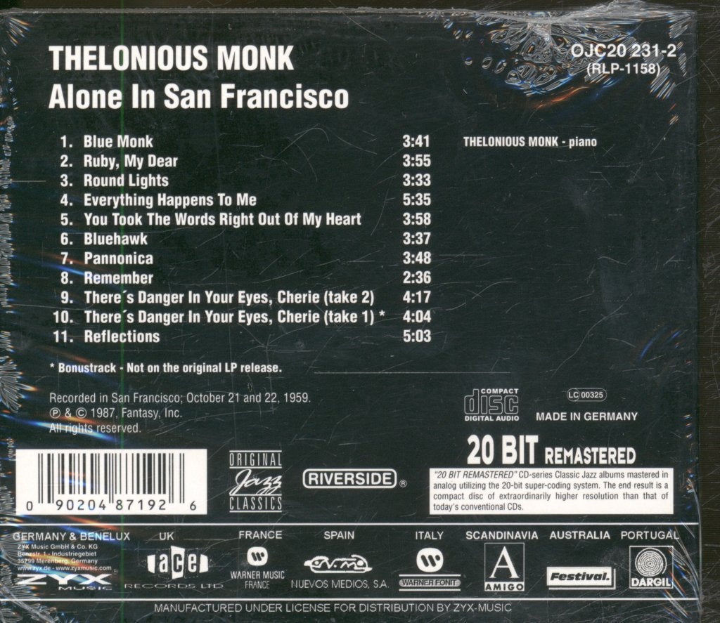 Thelonious Monk - Thelonious Monk Plays Duke Ellington - Cd