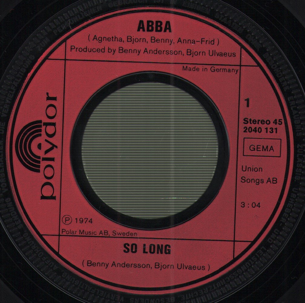 ABBA - So Long - 7 Inch