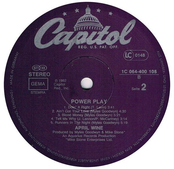 April Wine - Power Play - Lp