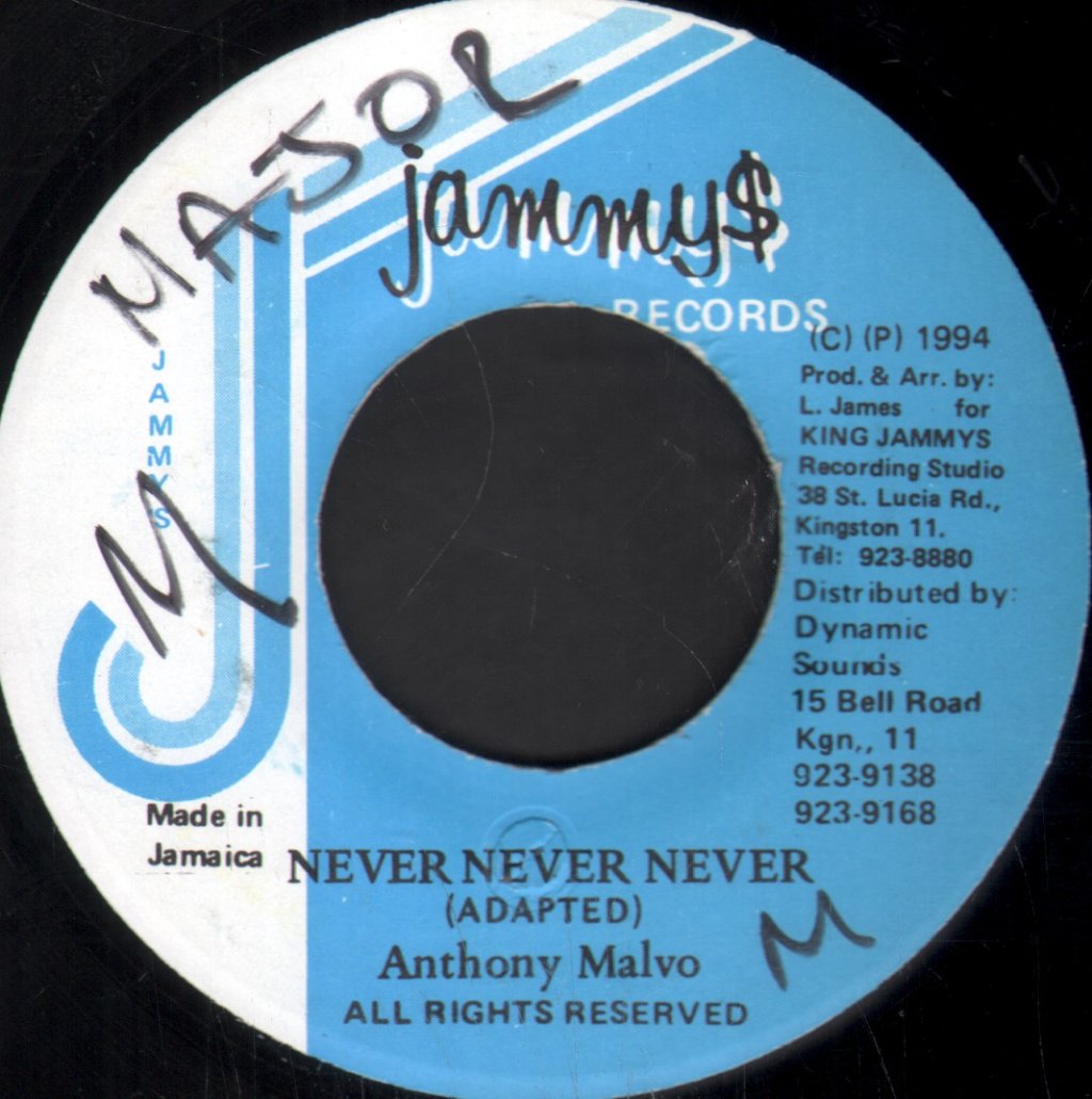 Anthony Malvo - Never Never Never - 7 Inch