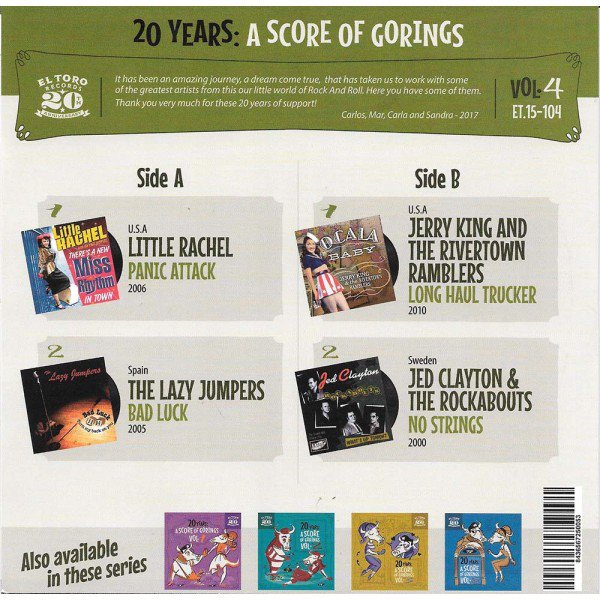 Various Artists - 20 Years: A Score Of Gorings Vol.4 - 7 Inch