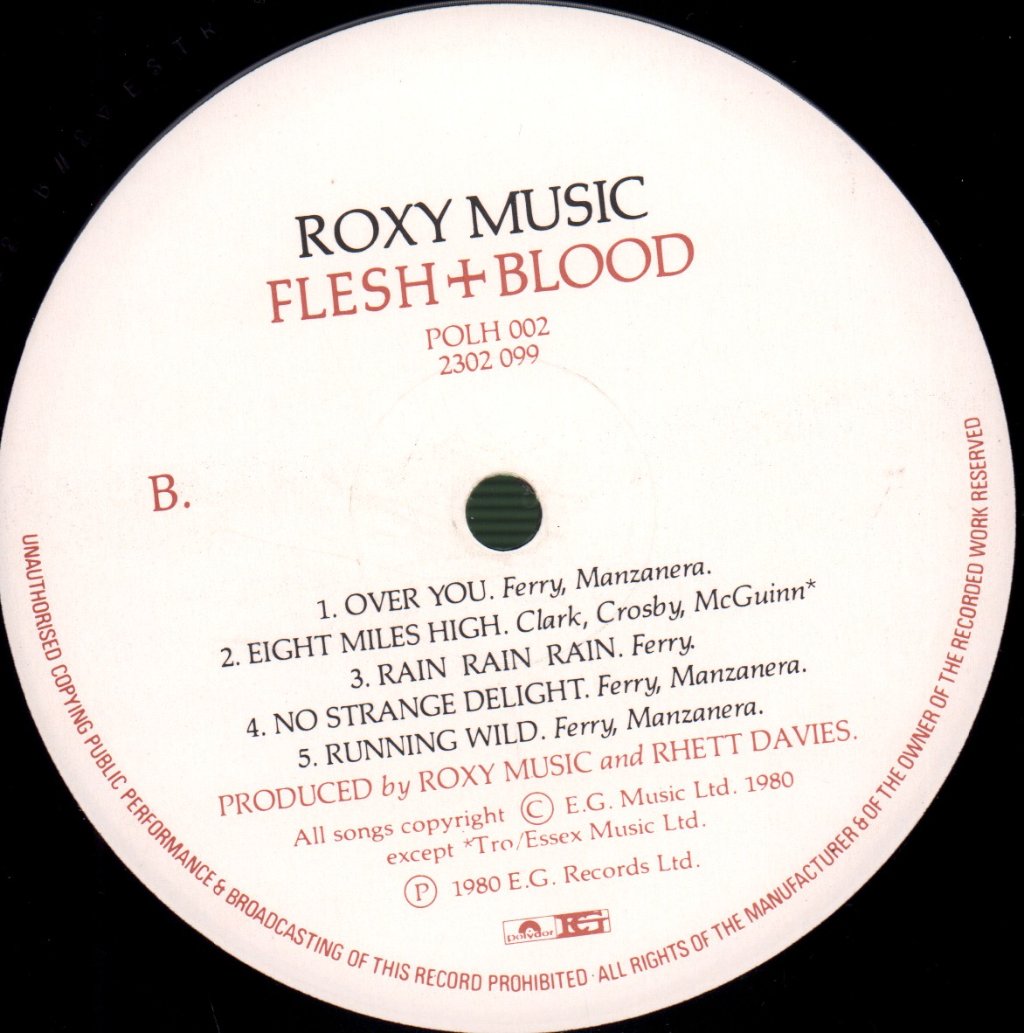 Roxy Music - Flesh + Blood - Lp