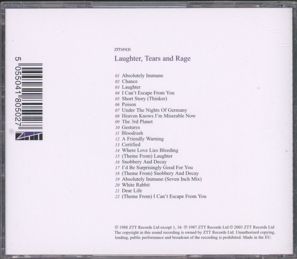 Act (Ztt Group) - Laughter, Tears And Rage - Cd