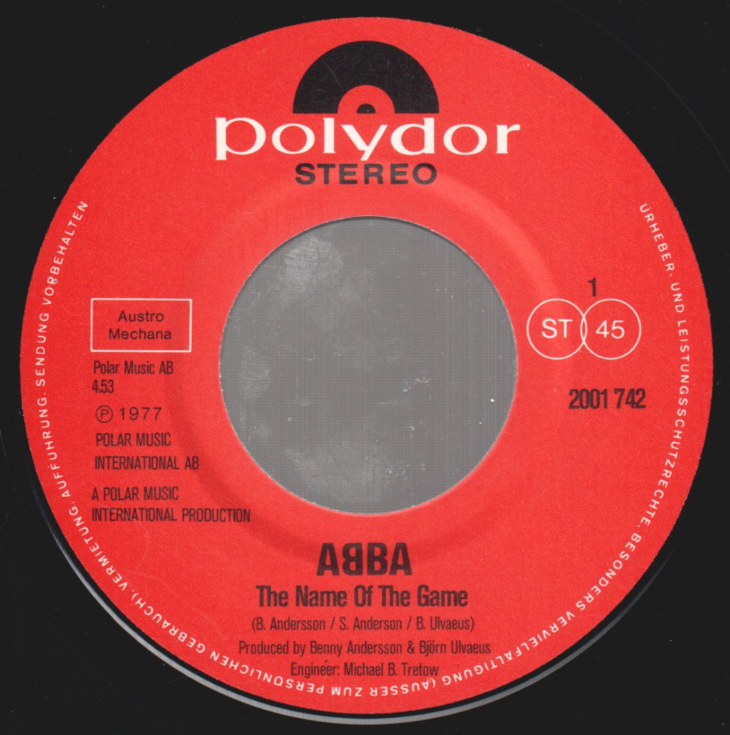 ABBA - Name Of The Game / I Wonder (Departure) - 7 Inch