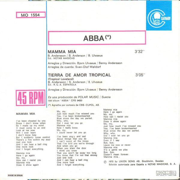 ABBA - Mamma Mia - 7 Inch