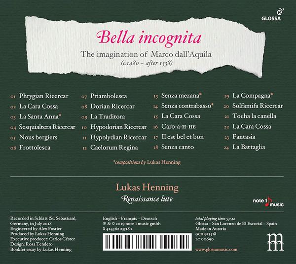 Lukas Henning - Bella Incognita The Imagination Of Marco Dall'Aquila - Cd