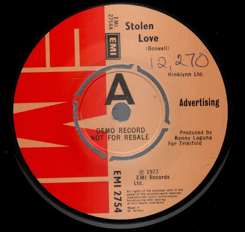 Advertising - Stolen Love / Suspender Fun - 7 Inch