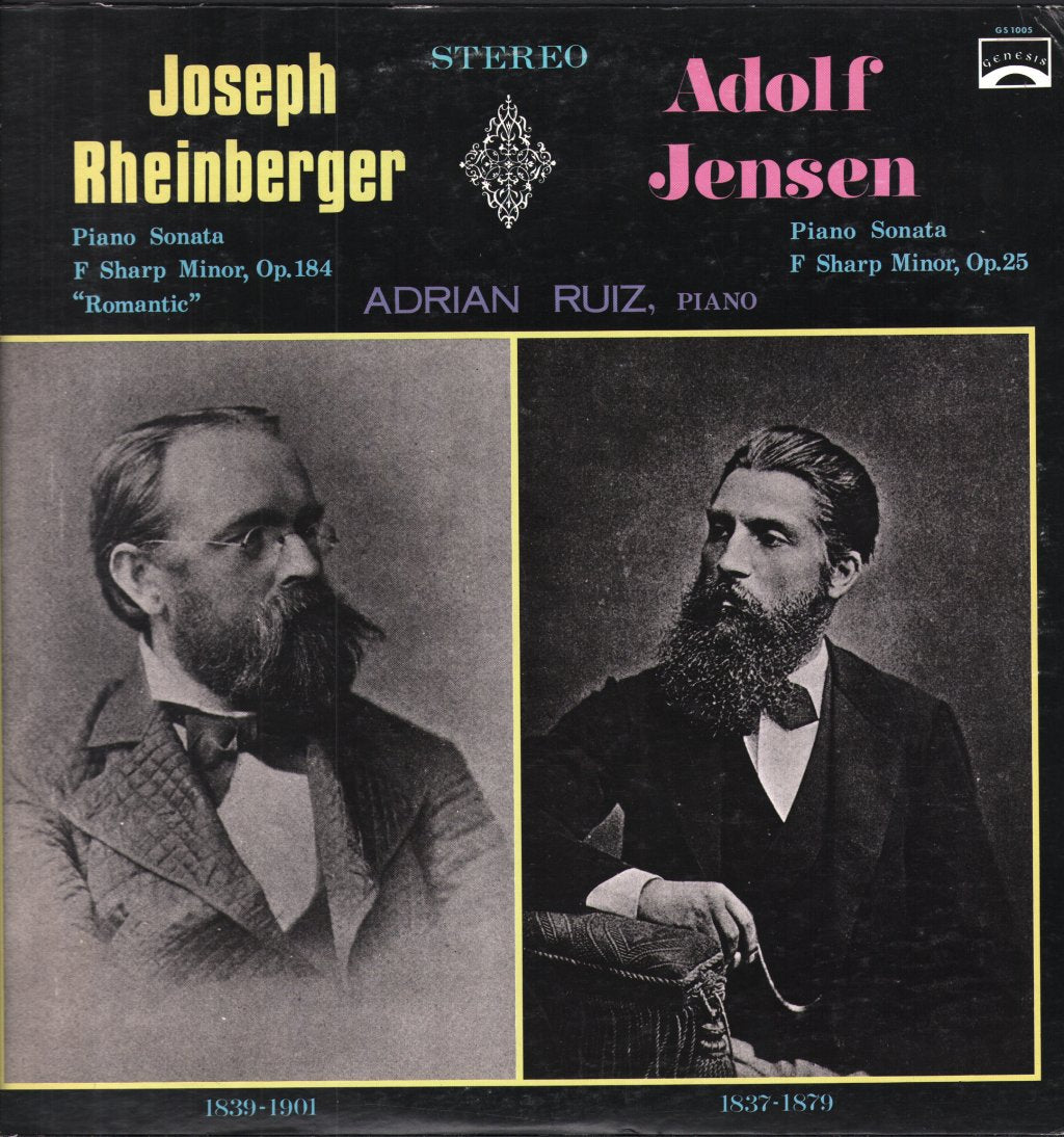 Adrian Ruiz - Josef Rheinberger - Piano Sonata F Sharp Minor, Op. 184 "Romantic" / Adolf Jensen - Piano Sonata F Sharp Minor, Op. 25 - Lp