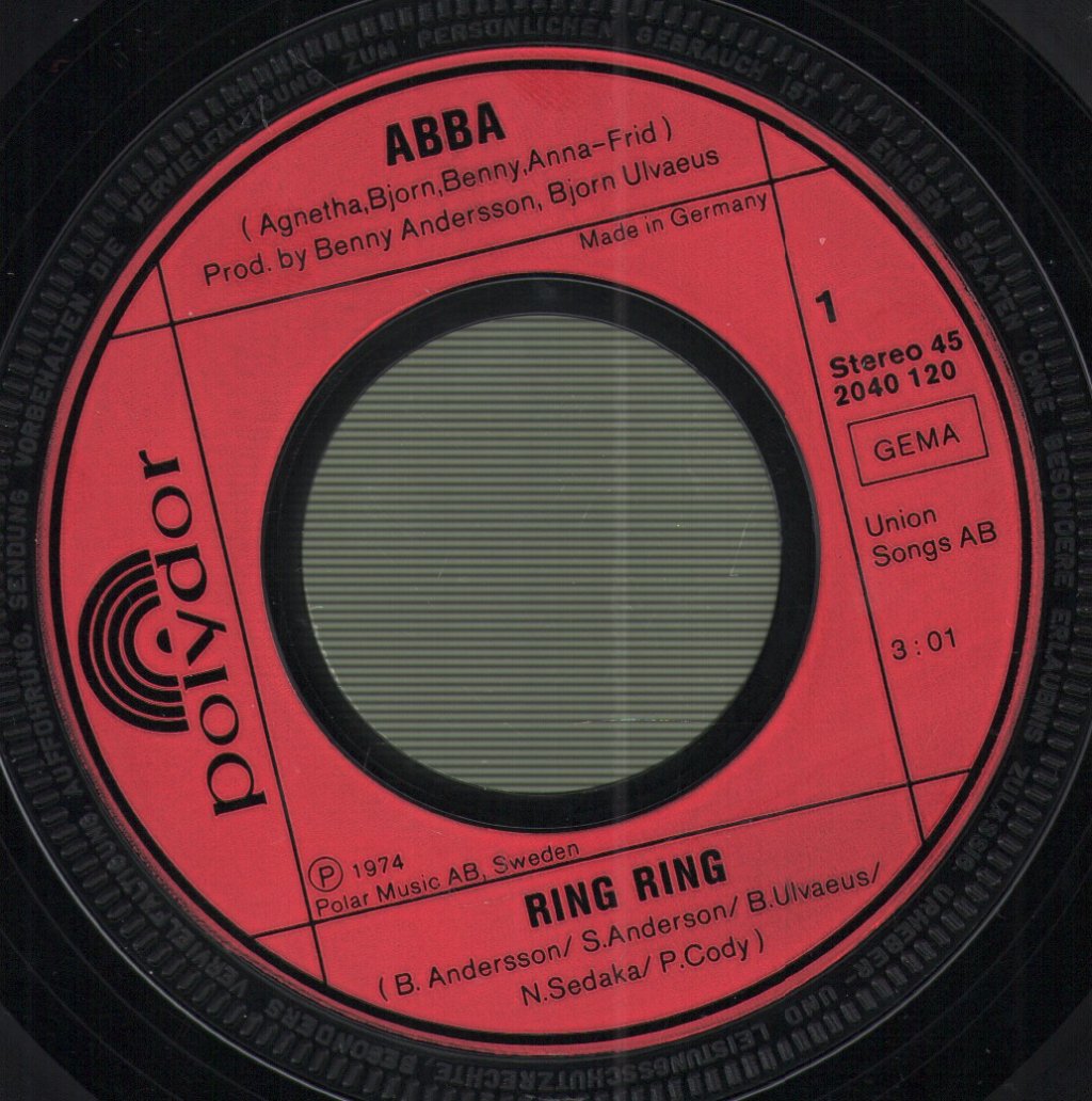 ABBA - Ring Ring / Honey Honey - 7 Inch