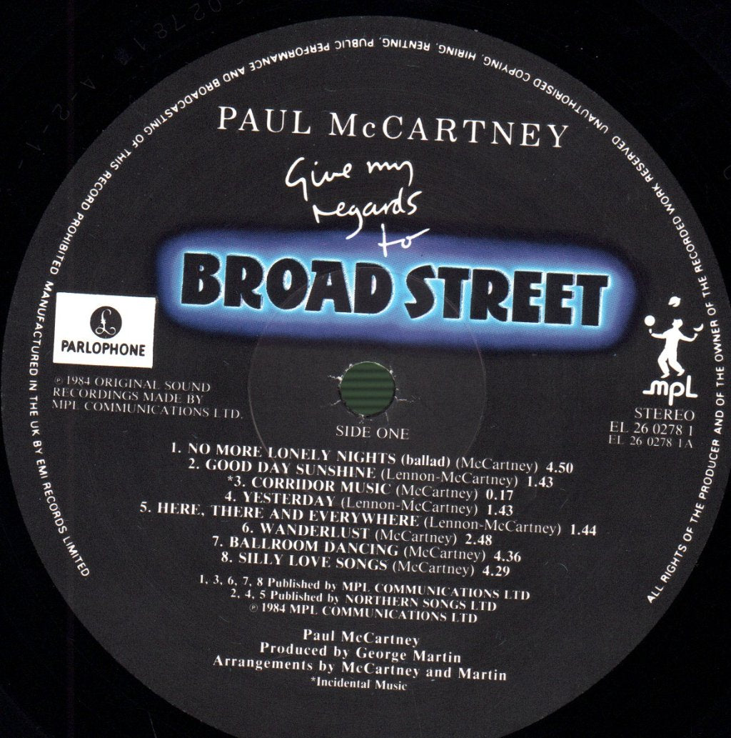 Paul McCartney - Give My Regards To Broad Street - Lp