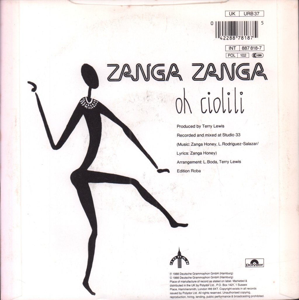 Zanga Zanga - Oh Ciolili - 7 Inch