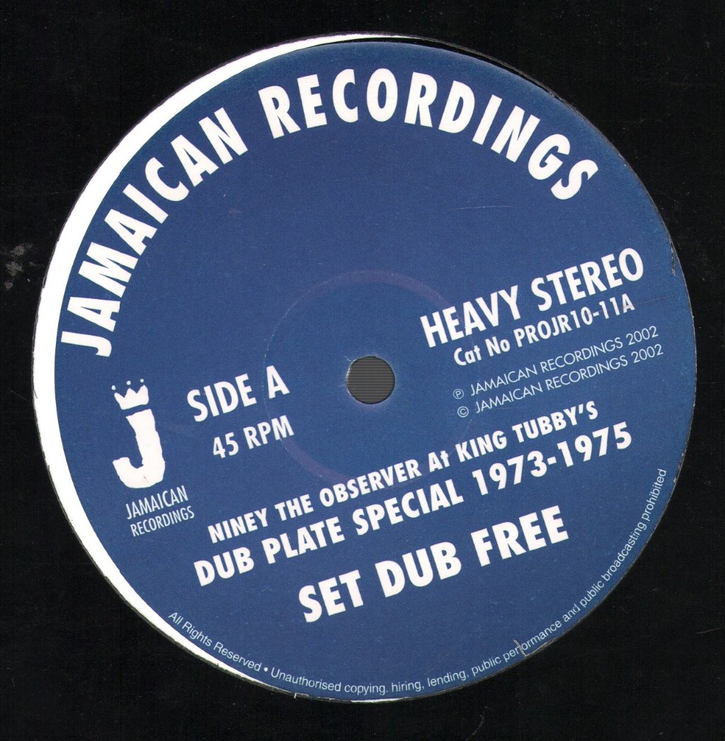 Niney The Observer At King Tubby's - Set Dub Free - 10 Inch