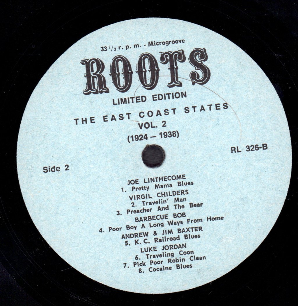 Various Artists - East Coast States Vol 2 - 1924-1938 - Lp