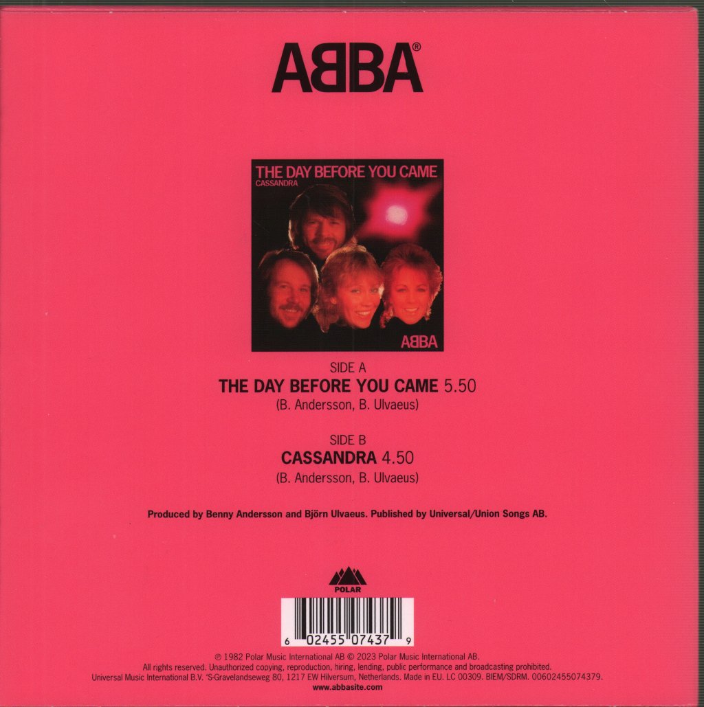 ABBA - Day Before You Came - 7 Inch