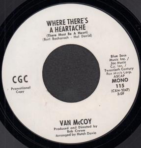 Van McCoy - Where There's A Heartache - 7 Inch